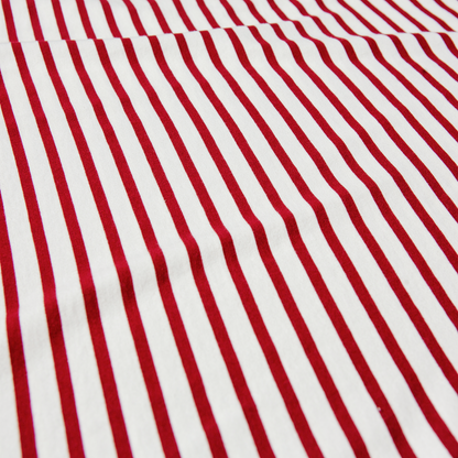 popeia - T-Shirt Gestreift Bordeaux/Off-White - WERTE FREUNDE