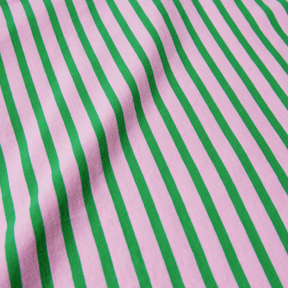 popeia - T-Shirt Gestreift Pink/Grün - WERTE FREUNDE