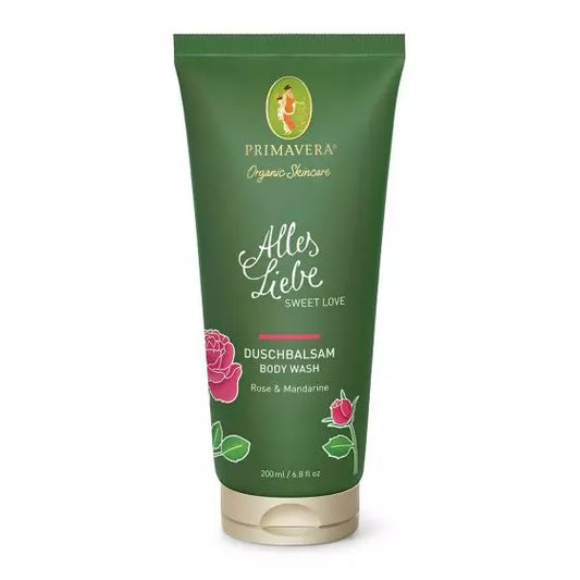 Primavera - Duschbalsam Alles Liebe Rose & Mandarine 200 ml - WERTE FREUNDE