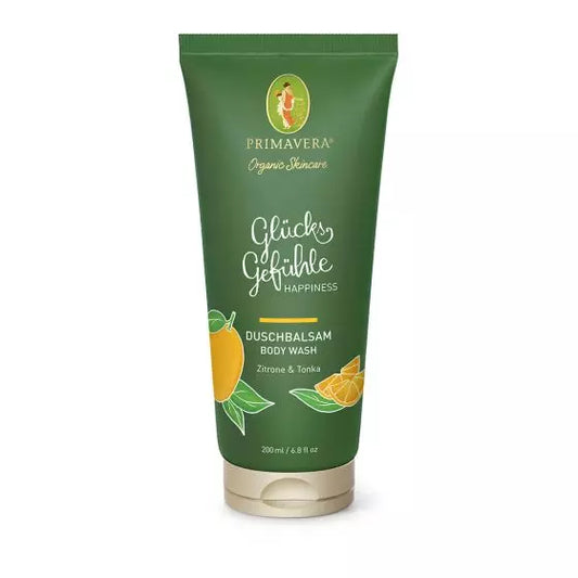 Primavera - Duschbalsam Glücksgefühle Zitrone & Tonka 200 ml - WERTE FREUNDE