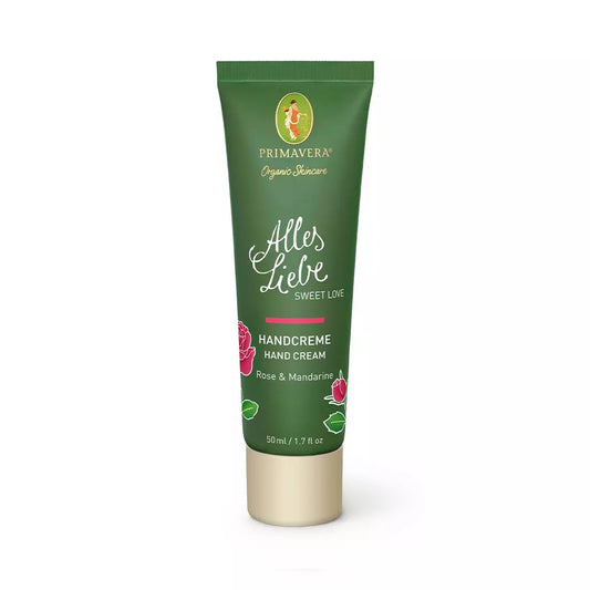 Primavera - Handcreme Alles Liebe Rose & Mandarine 50 ml - WERTE FREUNDE