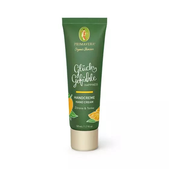 Primavera - Handcreme Glücksgefühle Zitrone & Tonka 50 ml - WERTE FREUNDE