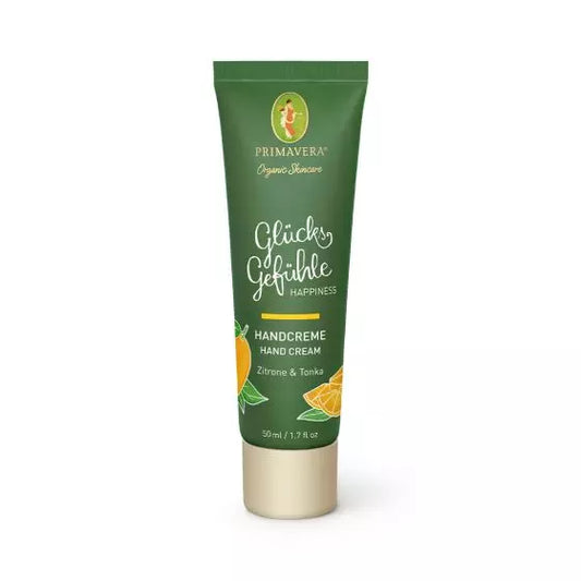 Primavera - Handcreme Glücksgefühle Zitrone & Tonka 50 ml - WERTE FREUNDE