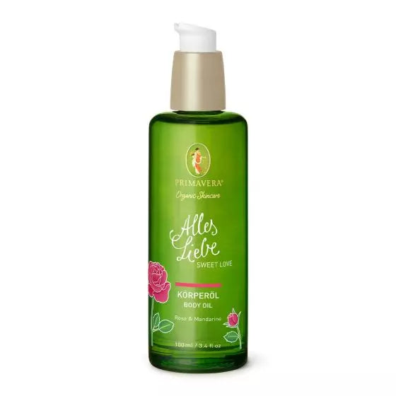 Primavera - Körperöl Alles Liebe Rose & Mandarine 100 ml - WERTE FREUNDE