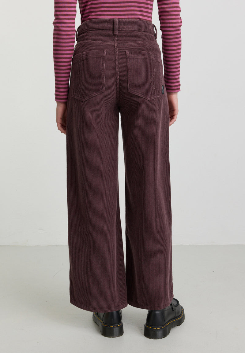 recolution - Pants ERICA CORDUROY dark plum - WERTE FREUNDE