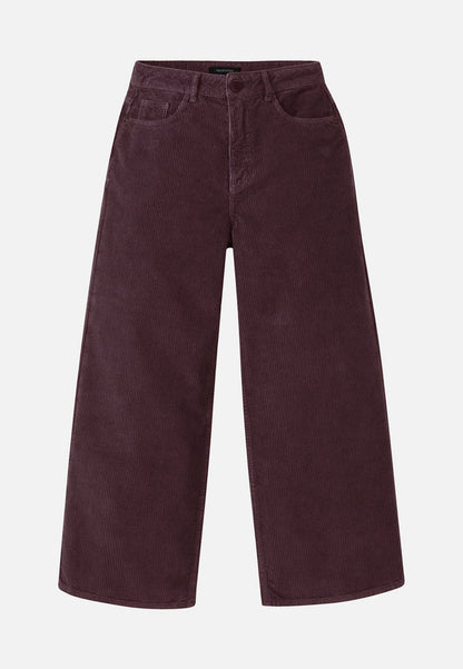 recolution - Pants ERICA CORDUROY dark plum - WERTE FREUNDE