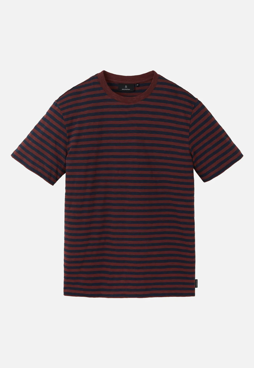 recolution - T-Shirt DELONIX STRIPES dark plum - WERTE FREUNDE