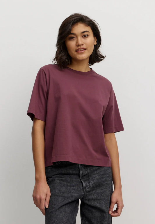recolution - T-Shirt AZOLLA dark plum - WERTE FREUNDE