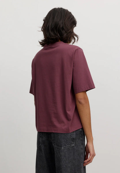 recolution - T-Shirt AZOLLA dark plum - WERTE FREUNDE