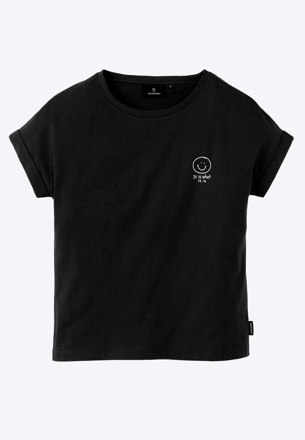 recolution - T-Shirt CAYENNE SMILEY black - WERTE FREUNDE