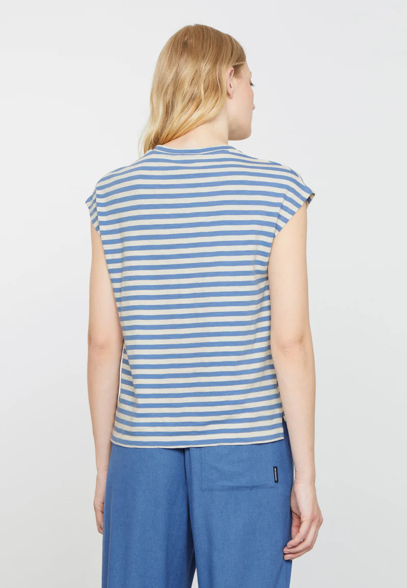 recolution - ZINNA STRIPES T-Shirt electric blue - WERTE FREUNDE