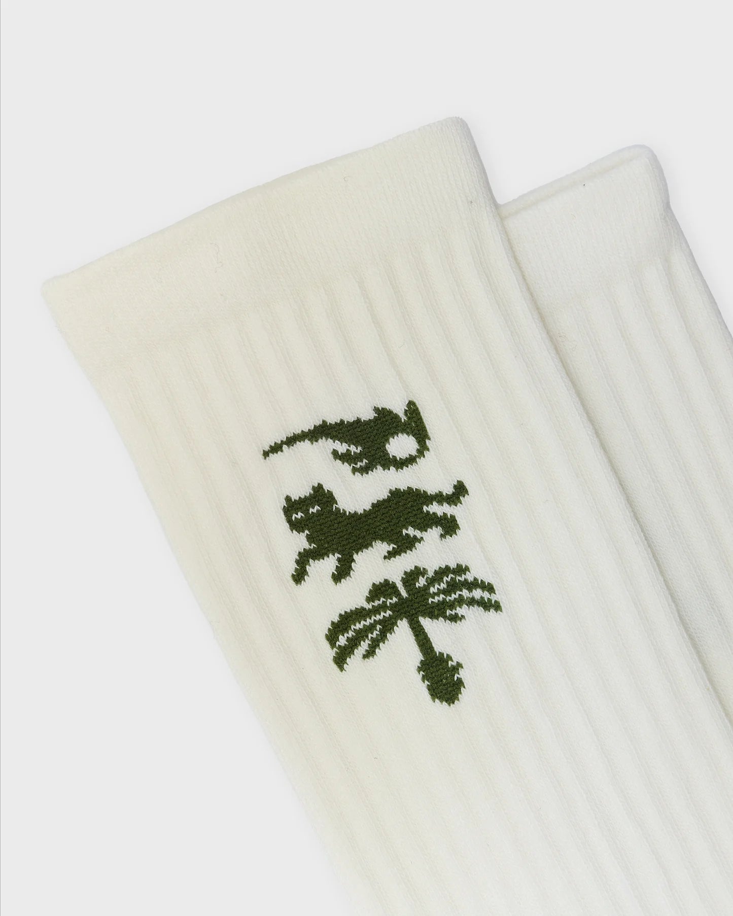 Rice - AVY ORGANIC CREW SOCK Ecru/Green - WERTE FREUNDE