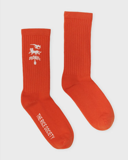 Rice - AVY ORGANIC CREW SOCK Orange - WERTE FREUNDE