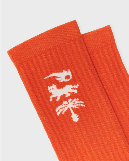 Rice - AVY ORGANIC CREW SOCK Orange - WERTE FREUNDE