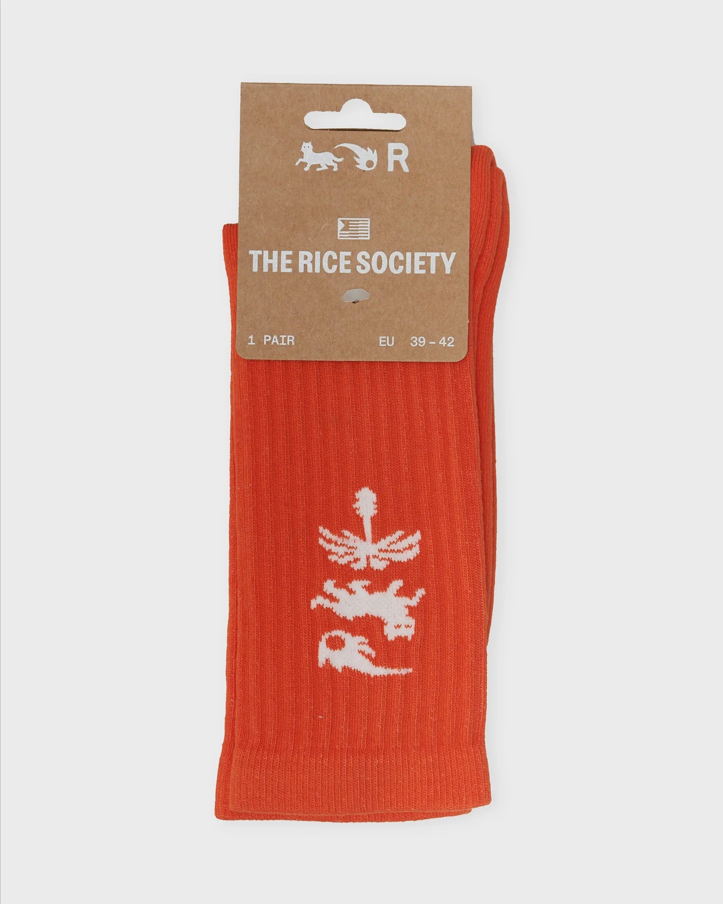 Rice - AVY ORGANIC CREW SOCK Orange - WERTE FREUNDE