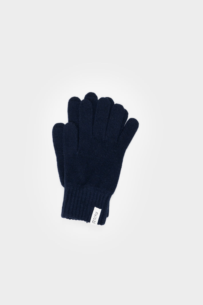 Rifo - Anita Women's Recycled Cashmere Gloves Blue Mora - WERTE FREUNDE