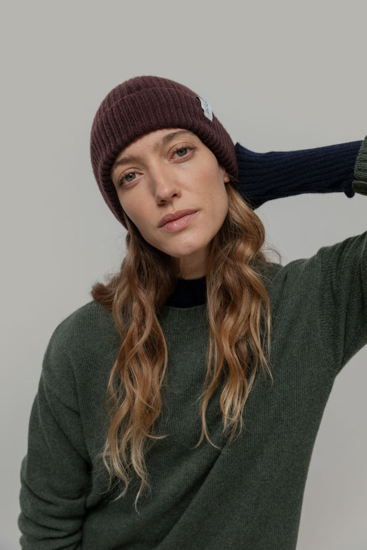 Rifo - Marcello Recycled Cashmere Beanie Brown Caffè - WERTE FREUNDE