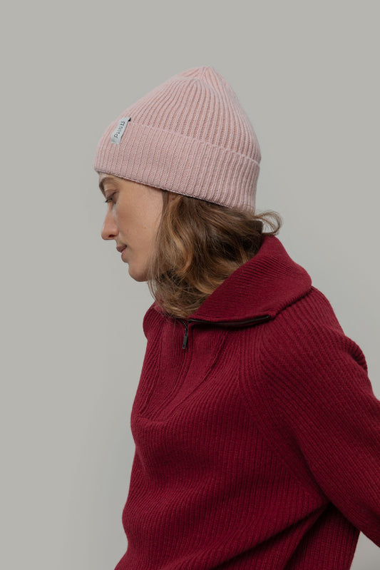 Rifo - Marcello Recycled Cashmere Beanie Pink Blush - WERTE FREUNDE