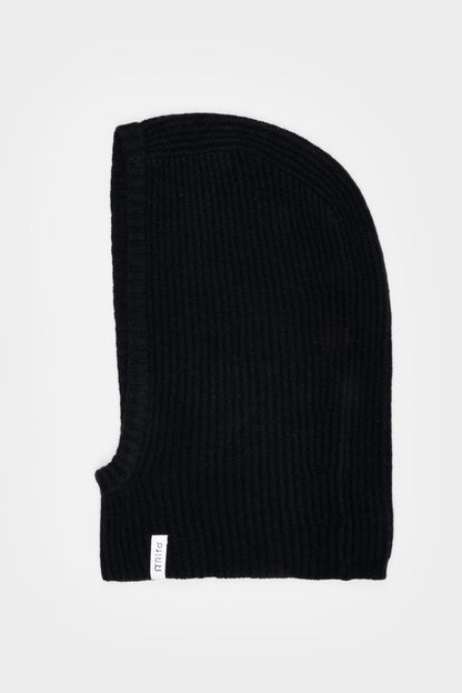 Rifo - Marika Unisex Recycled Cashmere Balaclava Black Ardesia uni - WERTE FREUNDE