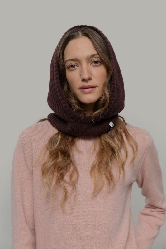 Rifo - Marika Unisex Recycled Cashmere Balaclava Brown Caffè - WERTE FREUNDE