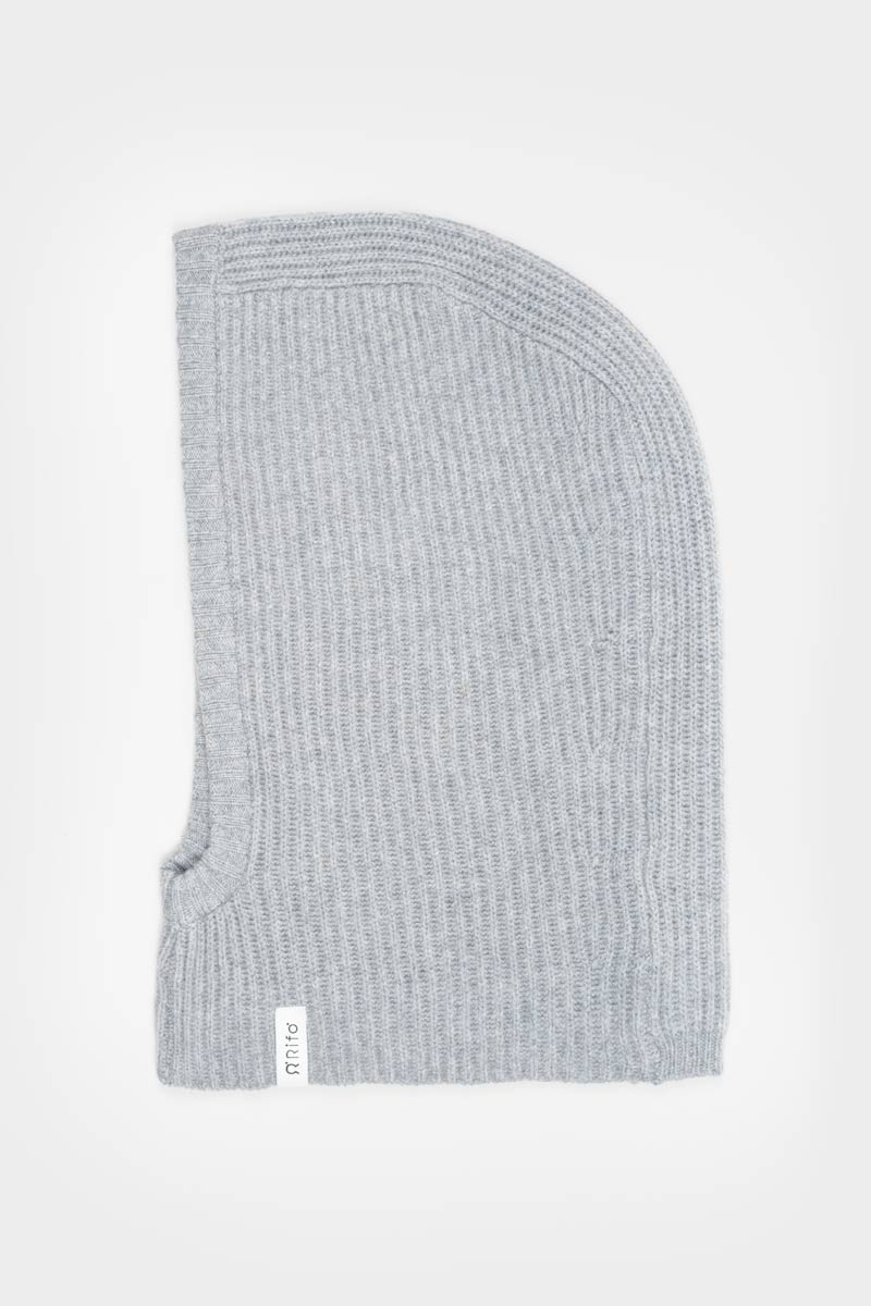 Rifo - Marika Unisex Recycled Cashmere Balaclava Grey Calce uni - WERTE FREUNDE