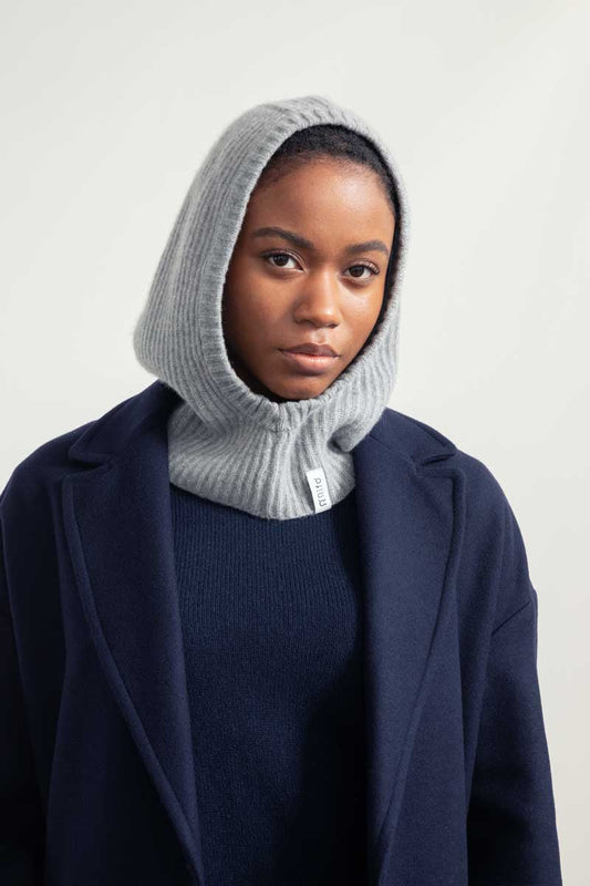 Rifo - Marika Unisex Recycled Cashmere Balaclava Grey Calce uni - WERTE FREUNDE