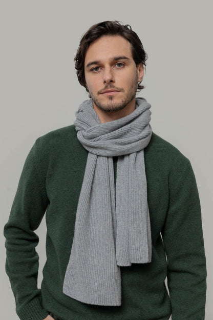 Rifo - Federico Recycled Cashmere Scarf Grey Calce - WERTE FREUNDE