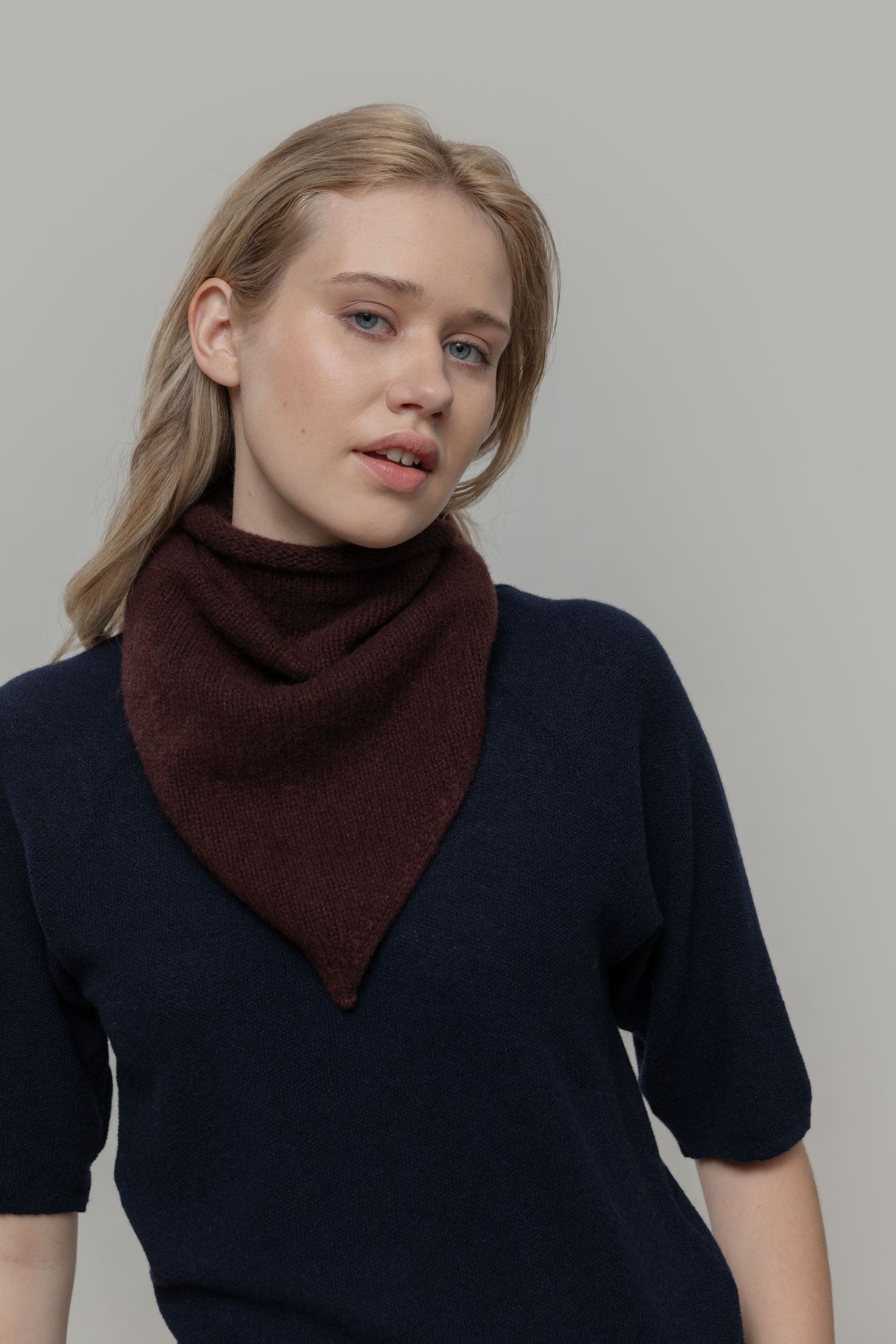 Rifo - Masha Unisex Recycled Cashmere Bandana Brown Caffè - WERTE FREUNDE