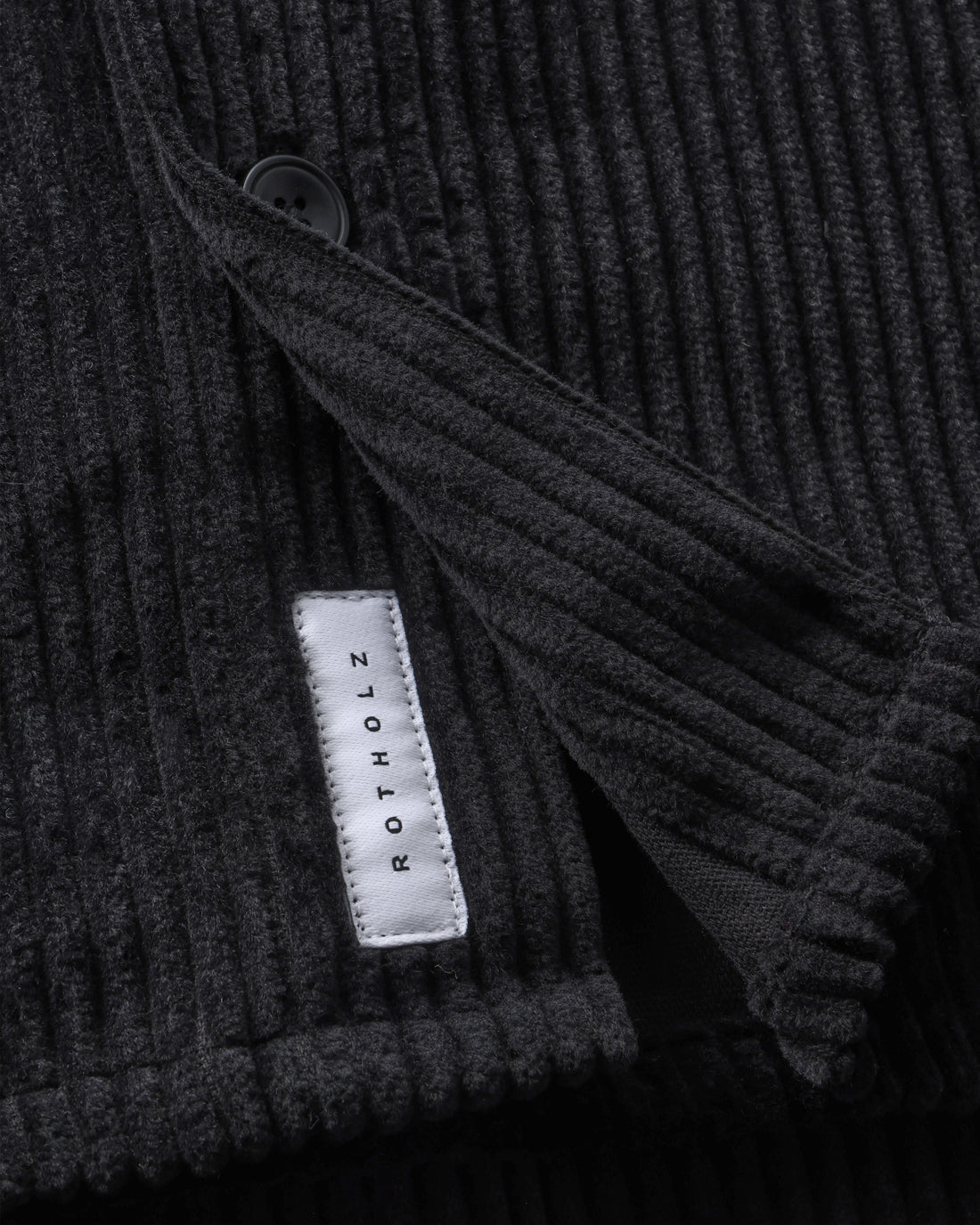 ROTHOLZ - Cord Casual Shirt Organic Cotton True Black - WERTE FREUNDE