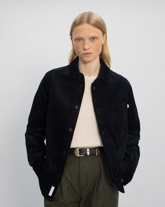 ROTHOLZ - Cord Casual Shirt Organic Cotton True Black - WERTE FREUNDE