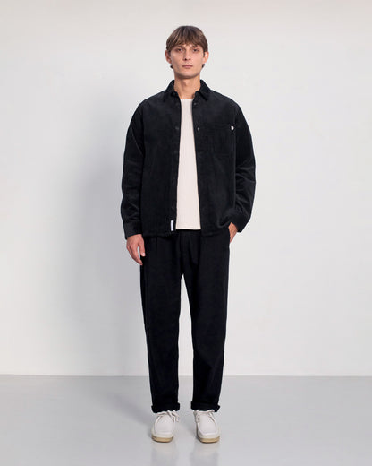 ROTHOLZ - Cord Casual Shirt Organic Cotton True Black - WERTE FREUNDE