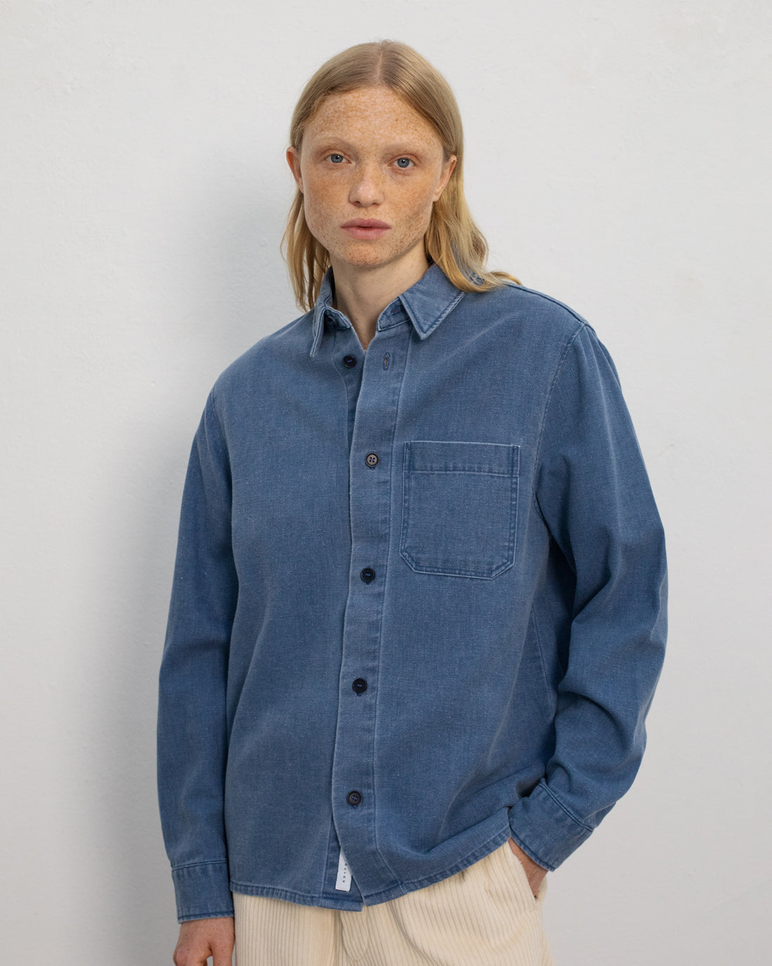 ROTHOLZ - Denim Casual Shirt Recycled Cotton Washed Denim - WERTE FREUNDE