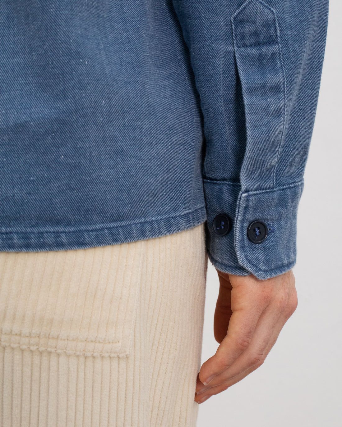 ROTHOLZ - Denim Casual Shirt Recycled Cotton Washed Denim - WERTE FREUNDE