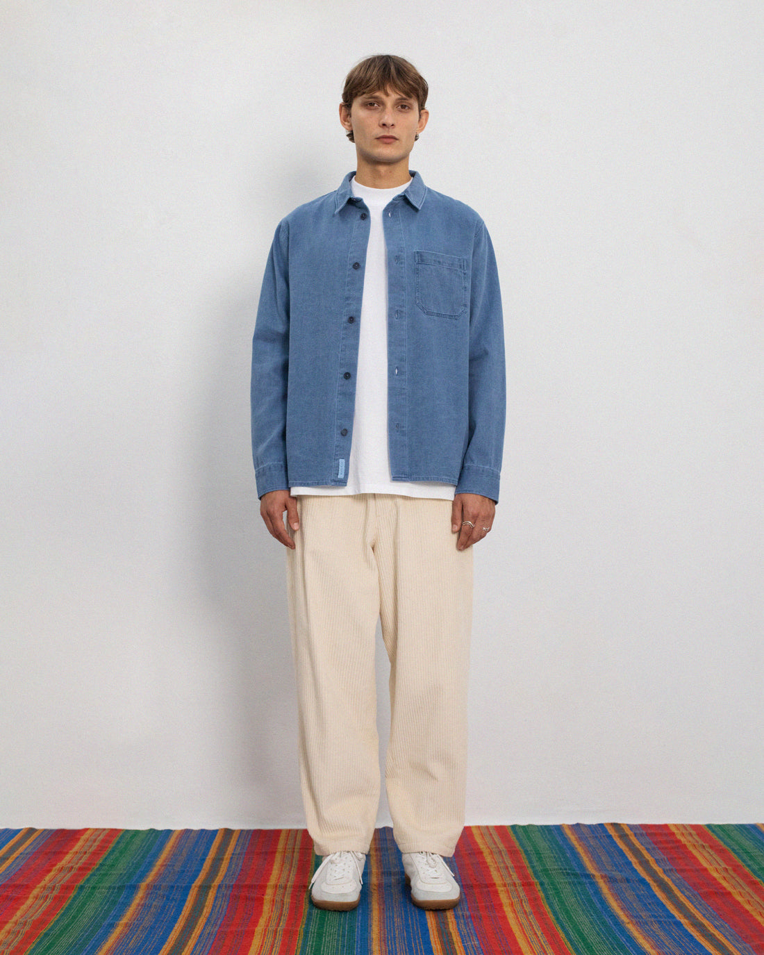 ROTHOLZ - Denim Casual Shirt Recycled Cotton Washed Denim - WERTE FREUNDE