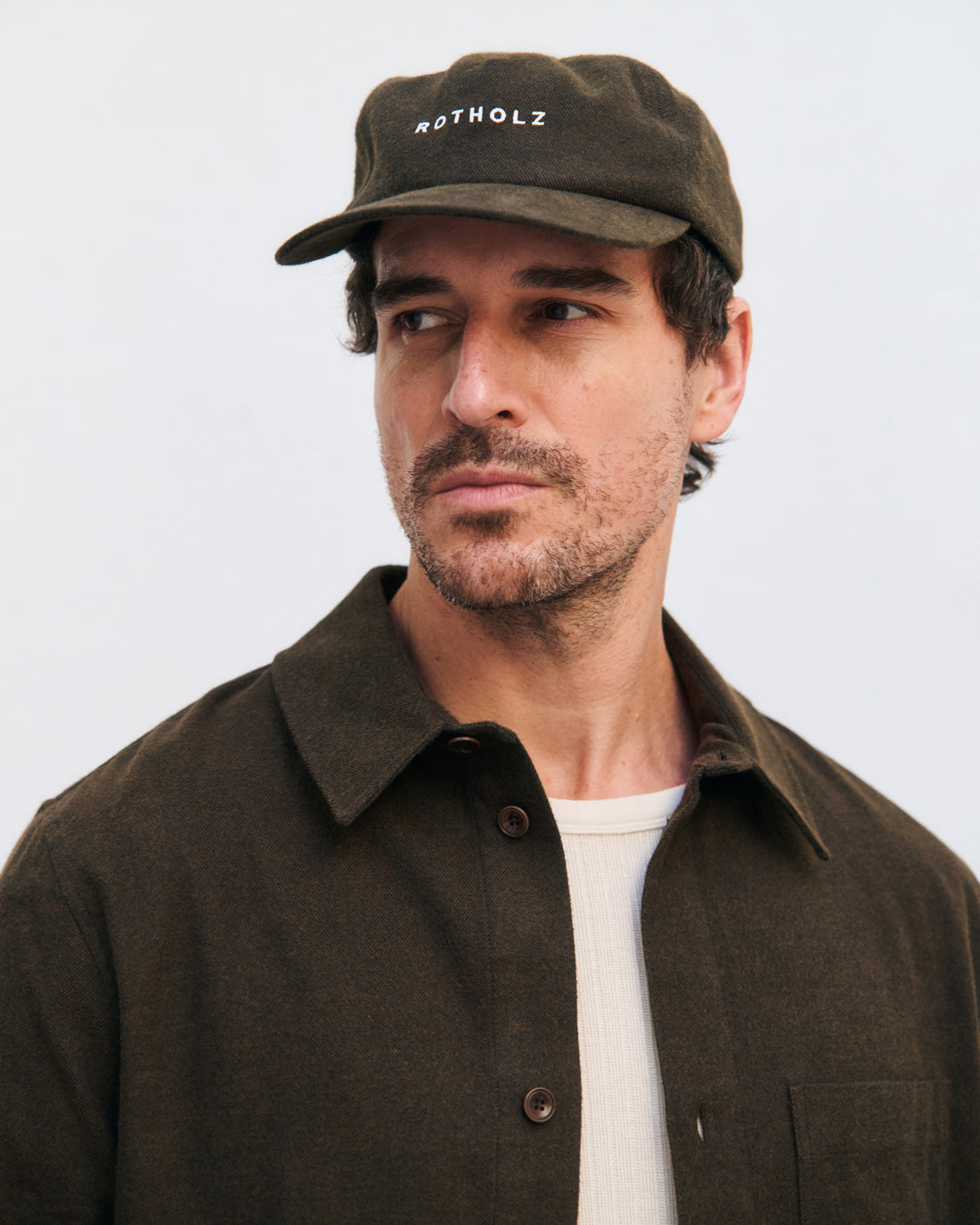 ROTHOLZ - Flannel Casual Shirt Organic Cotton Twill Brown - WERTE FREUNDE