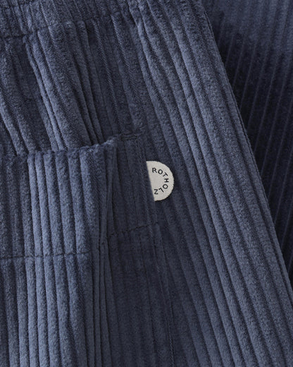 ROTHOLZ - Cord Wide Pant Organic Cotton Stone Blue - WERTE FREUNDE