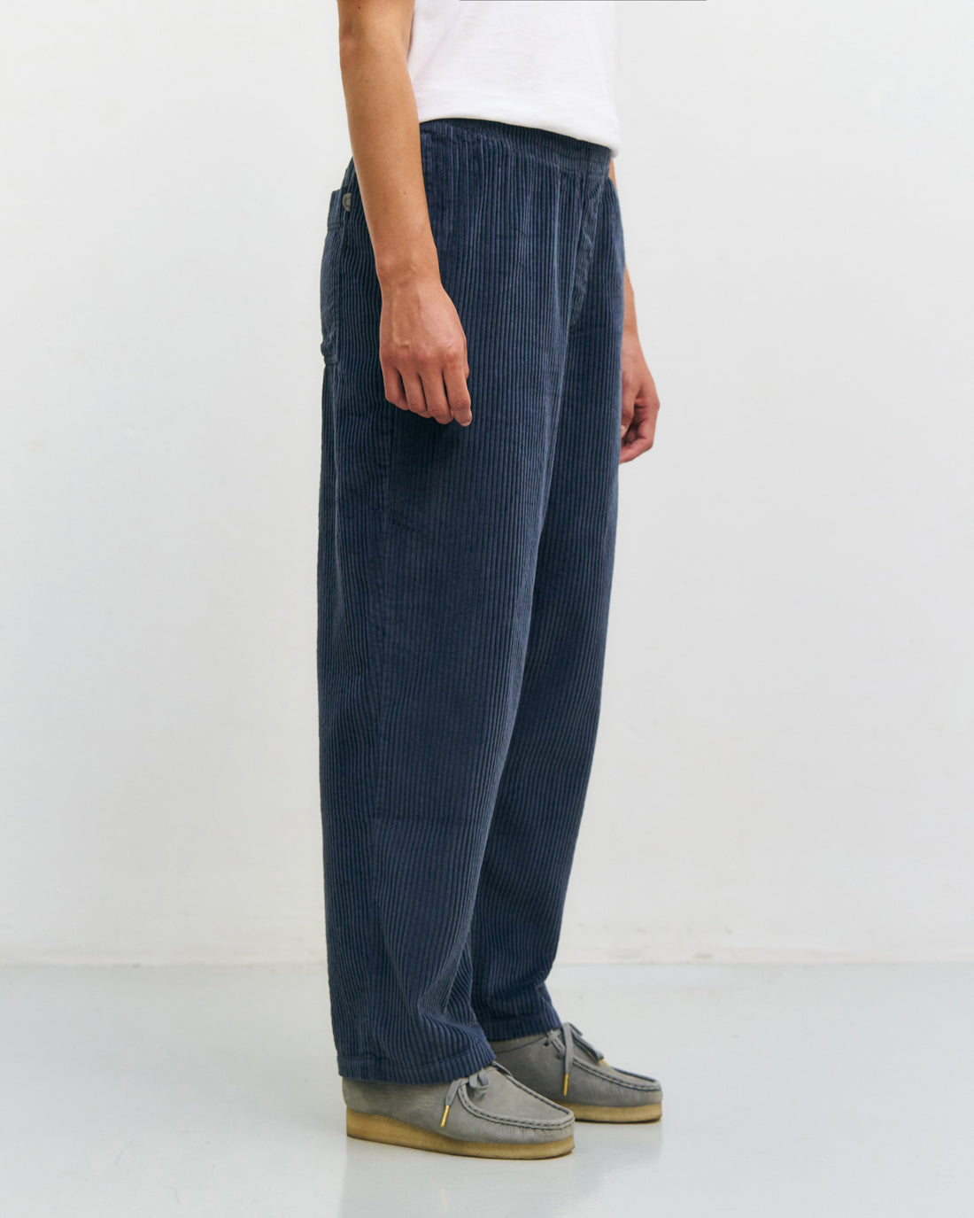 ROTHOLZ - Cord Wide Pant Organic Cotton Stone Blue - WERTE FREUNDE
