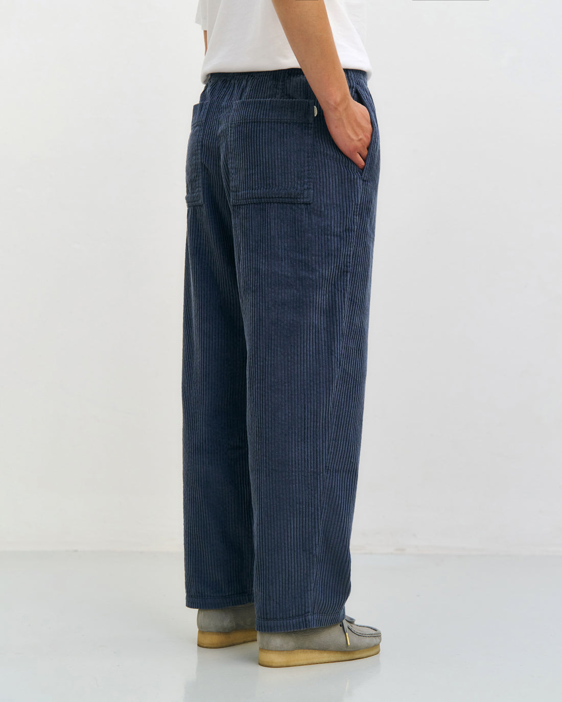 ROTHOLZ - Cord Wide Pant Organic Cotton Stone Blue - WERTE FREUNDE