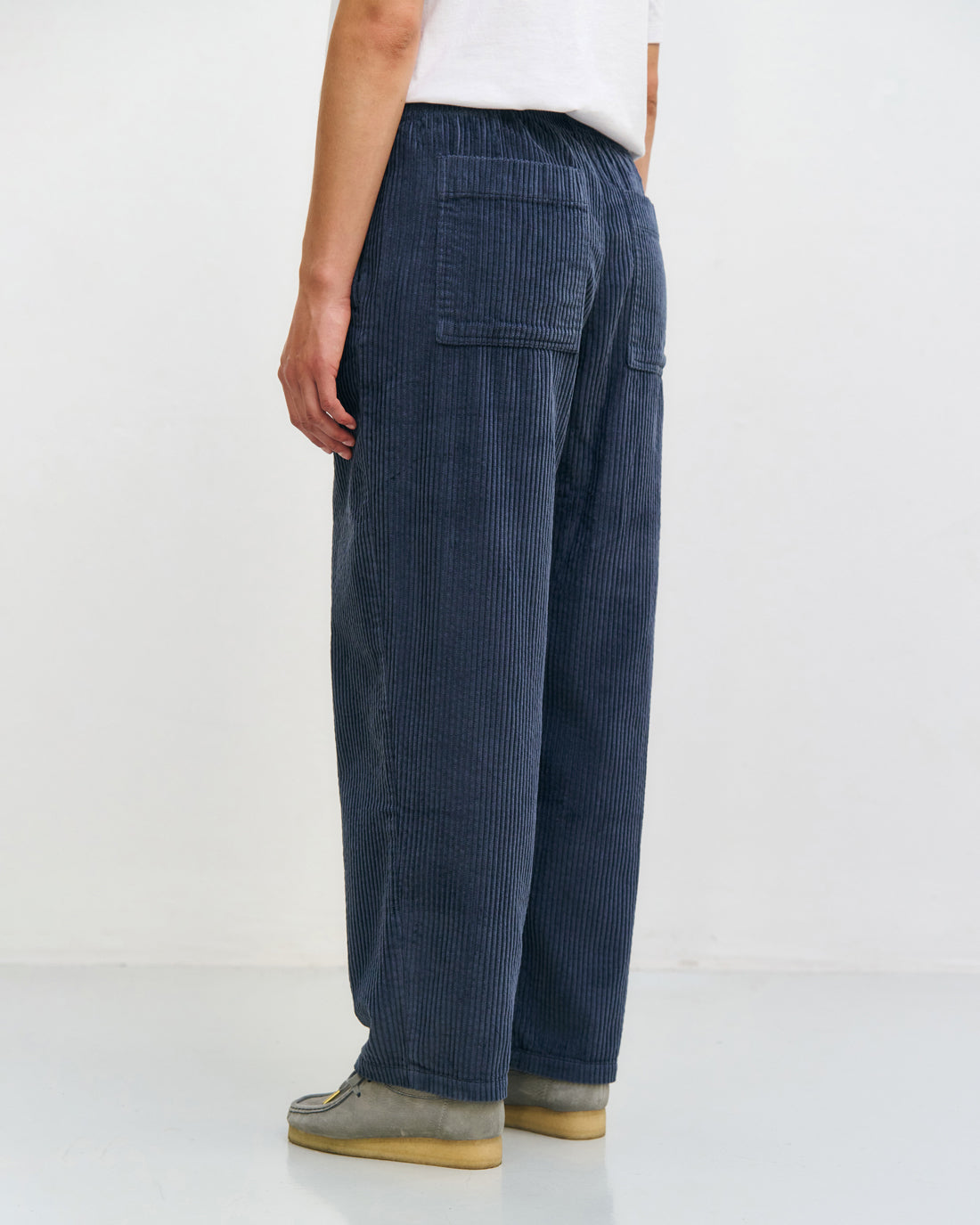 ROTHOLZ - Cord Wide Pant Organic Cotton Stone Blue - WERTE FREUNDE