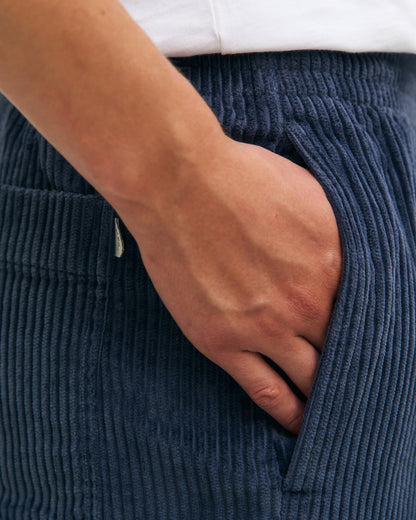 ROTHOLZ - Cord Wide Pant Organic Cotton Stone Blue - WERTE FREUNDE