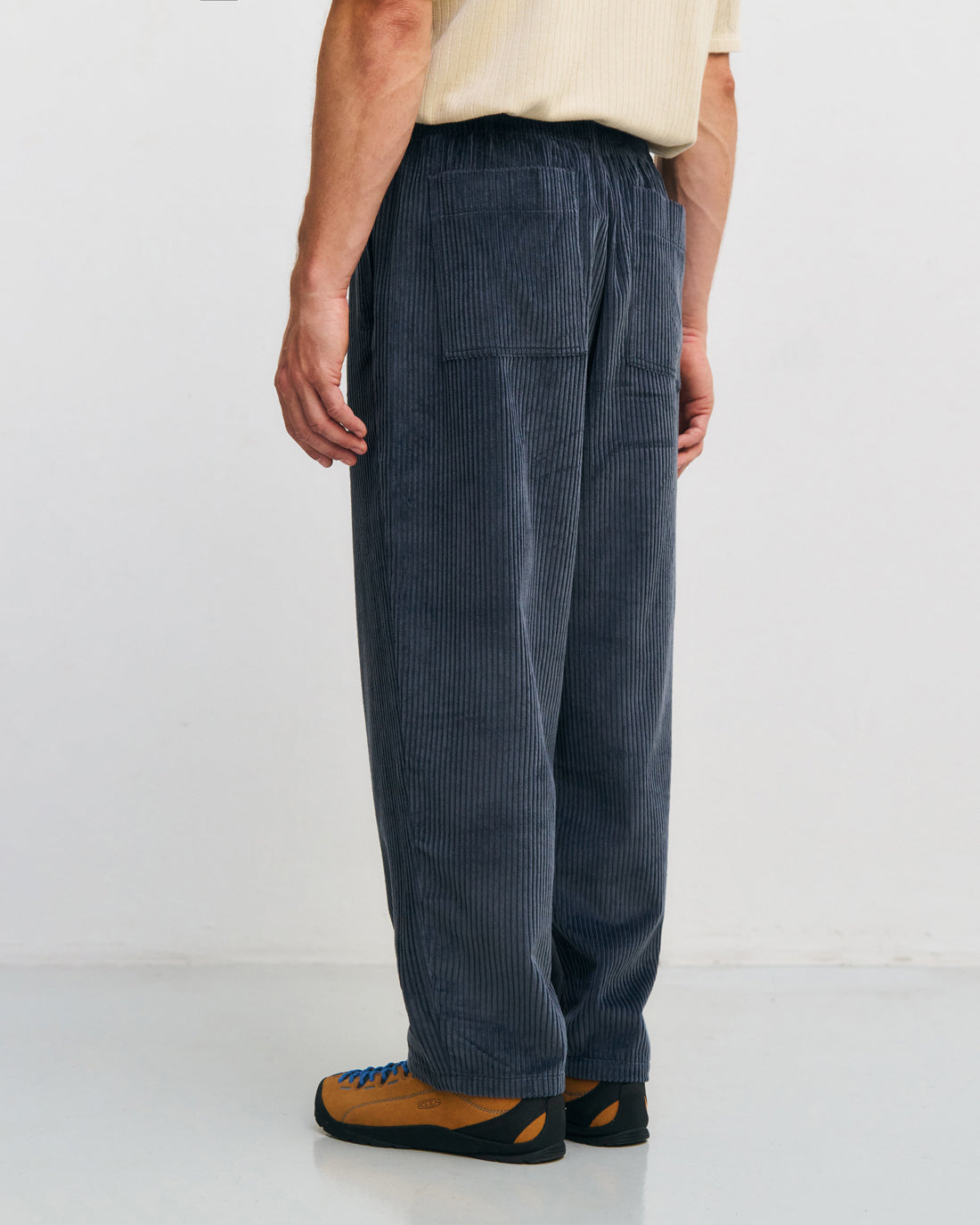 ROTHOLZ - Cord Wide Pant Organic Cotton Stone Blue - WERTE FREUNDE