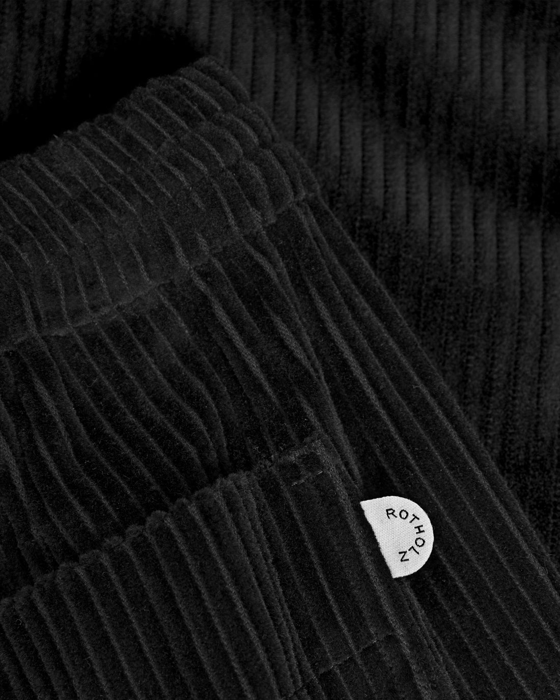 ROTHOLZ - Cord Wide Pant Organic Cotton True Black - WERTE FREUNDE