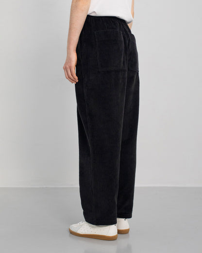 ROTHOLZ - Cord Wide Pant Organic Cotton True Black - WERTE FREUNDE