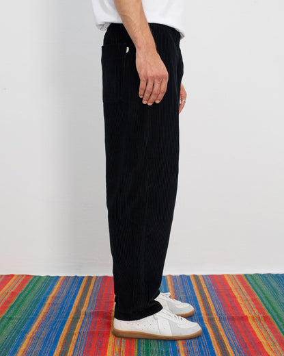 ROTHOLZ - Cord Wide Pant Organic Cotton True Black - WERTE FREUNDE