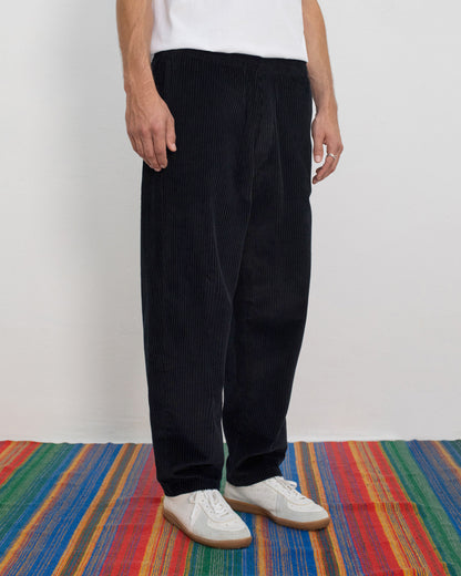 ROTHOLZ - Cord Wide Pant Organic Cotton True Black - WERTE FREUNDE