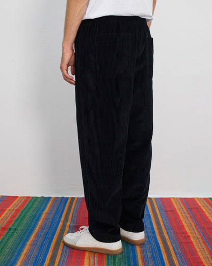 ROTHOLZ - Cord Wide Pant Organic Cotton True Black - WERTE FREUNDE