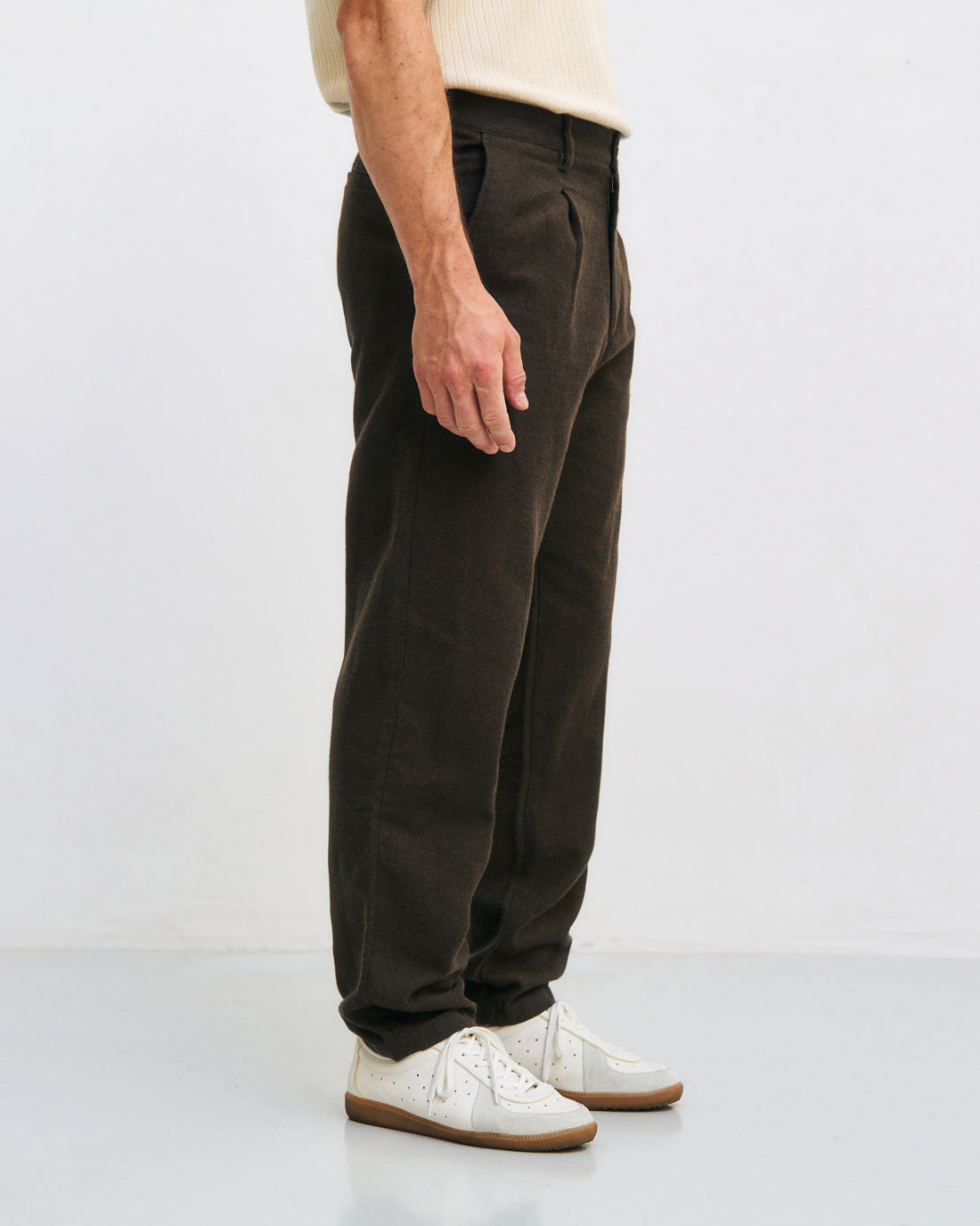 ROTHOLZ - Flannel Everyday Pant Organic Cotton Twill Brown - WERTE FREUNDE