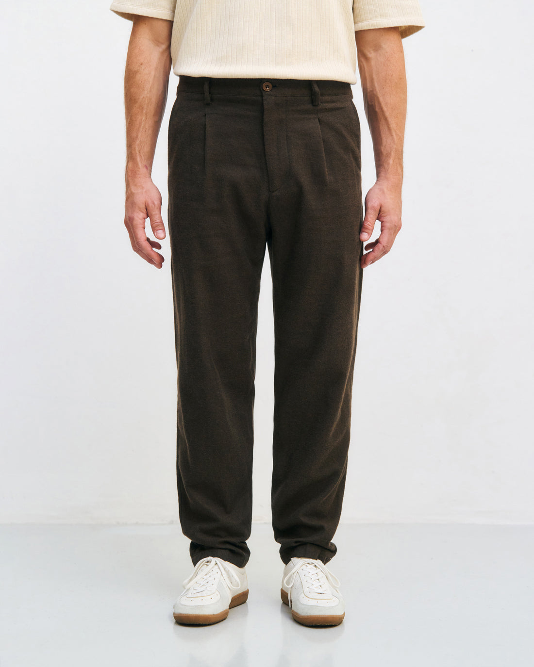 ROTHOLZ - Flannel Everyday Pant Organic Cotton Twill Brown - WERTE FREUNDE