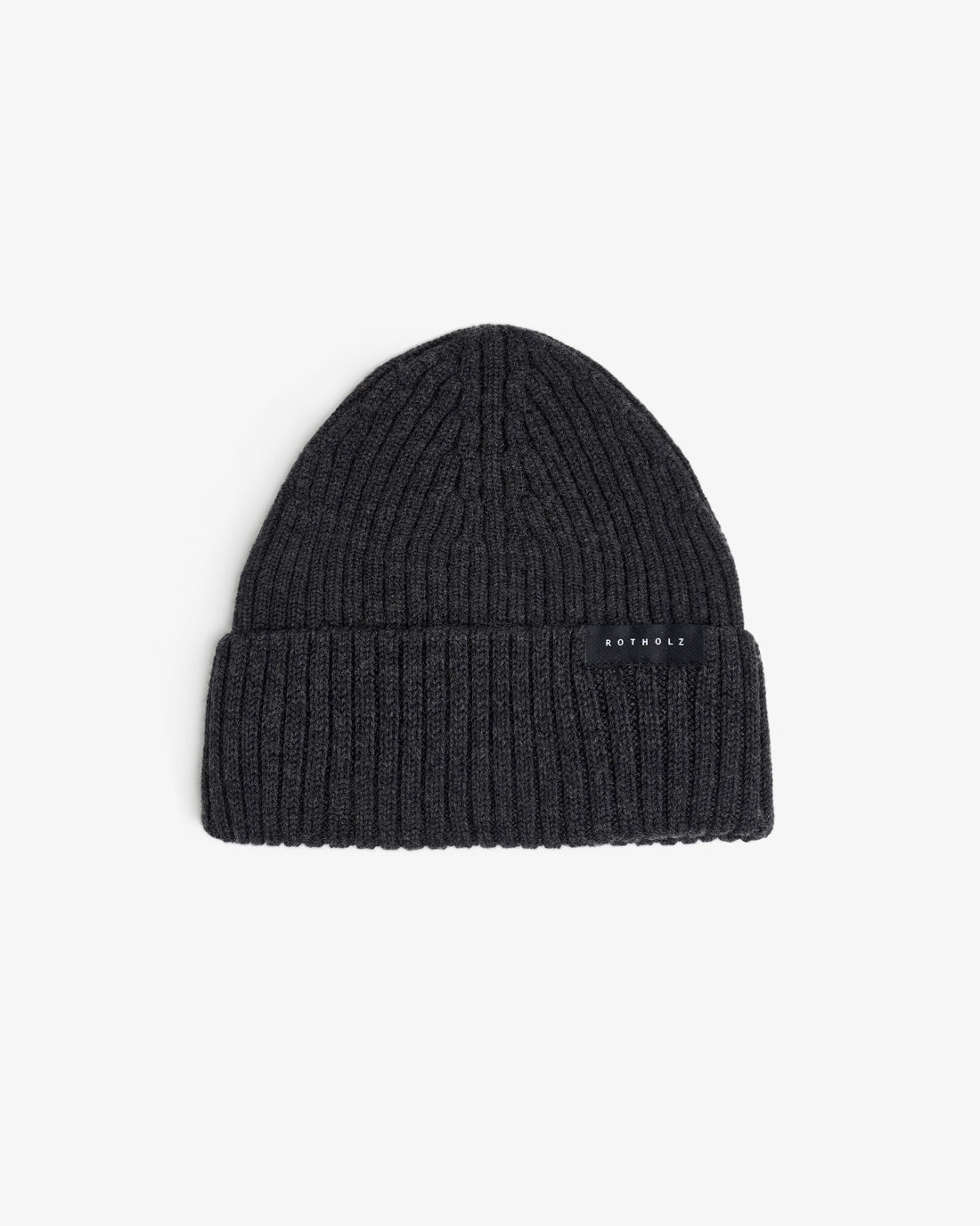 ROTHOLZ - Classic Ribbed Beanie Merino Wool Warm Anthracite - WERTE FREUNDE