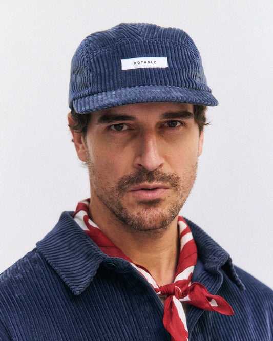 ROTHOLZ - Cord 5-Panel Cap Organic Cotton Stone Blue - WERTE FREUNDE